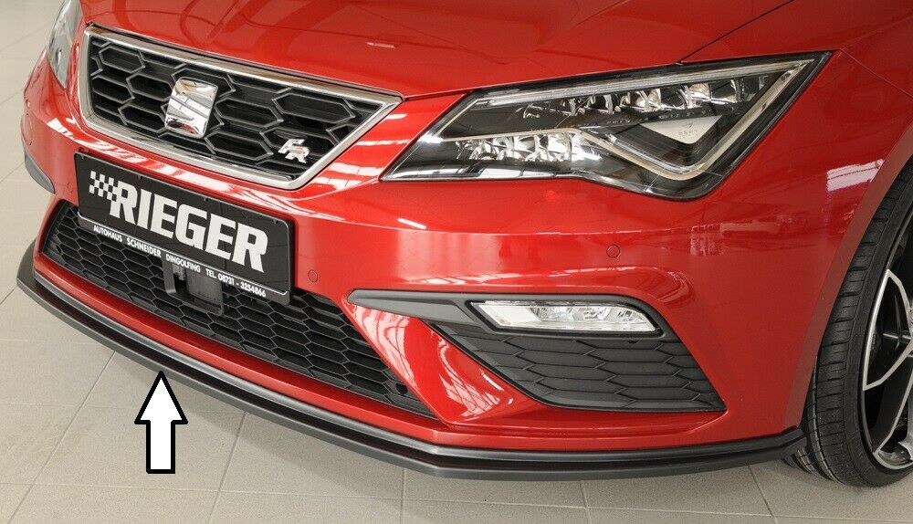 Rieger Seat Leon FR & Cupra Front Splitter - Satin Black (2017+) - 00027030