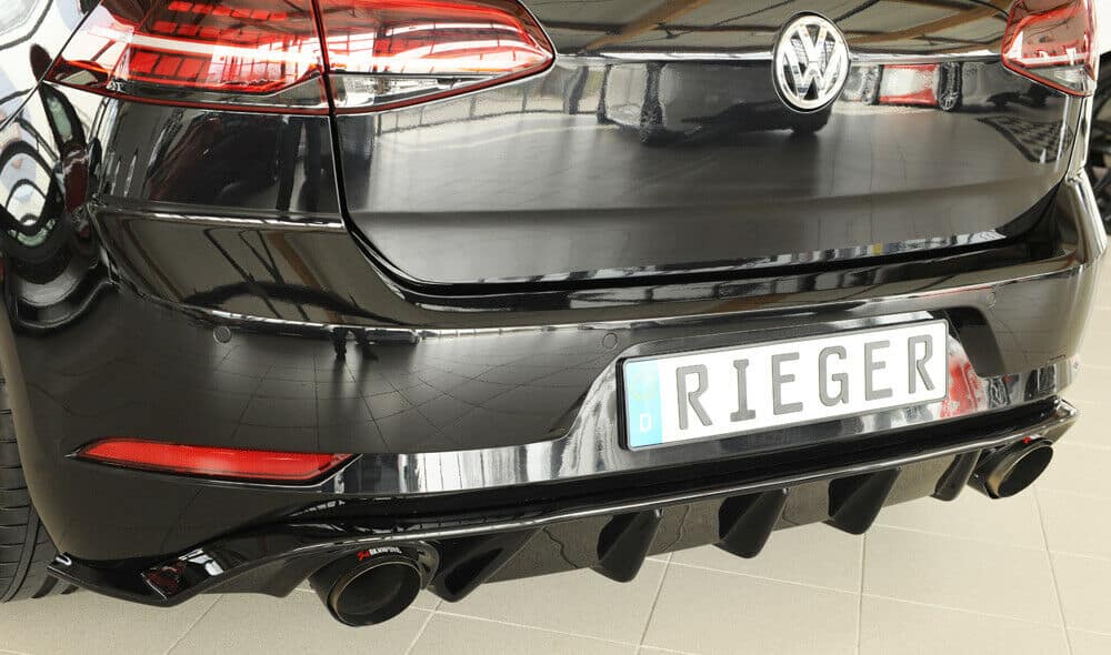 Rieger VW Golf MK7.5 GTI Rear Diffuser - Gloss Black (2017+) - 00088160