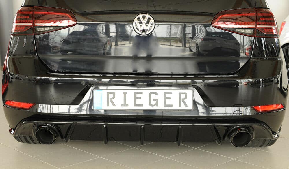 Rieger VW Golf MK7.5 GTI Rear Diffuser - Gloss Black (2017+) - 00088160