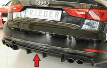 Load image into Gallery viewer, Rieger Audi S3 (8V) Saloon &amp; Cabrio Rear Diffuser - Gloss Black (2012-16) - 00088164