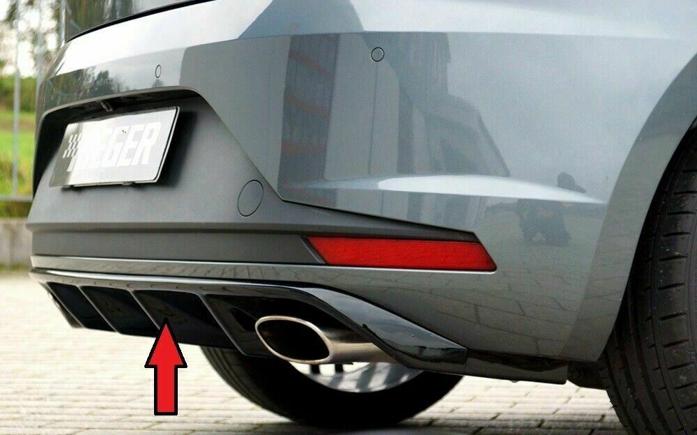 Rieger Seat Leon Cupra Rear Diffuser - Gloss Black (2014-2017) - 00088119