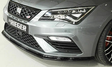 Load image into Gallery viewer, Rieger Seat Leon FR &amp; Cupra Front Splitter - Gloss Black (2017+) - 00088131