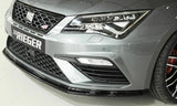 Rieger Seat Leon FR & Cupra Front Splitter - Gloss Black (2017+) - 00088131