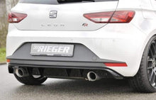 Load image into Gallery viewer, Rieger Seat Leon FR Rear Diffuser (Dual 100mm Exhaust) - Gloss Black (2014-17) - 00088089