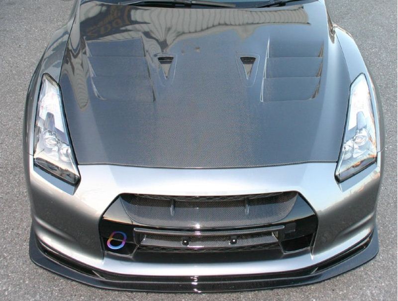 Top Secret Carbon Fiber Aero Vented Hood for 2009-16 Nissan GT-R [R35]