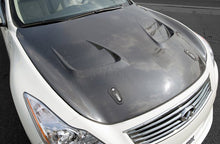 Load image into Gallery viewer, Top Secret G-Force Carbon Vented Aero Hood for 2007-16 Infiniti G37 [CPV36]