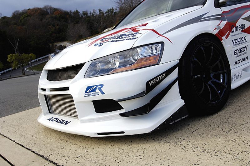Voltex Optional Twin Canard Set for Cyber Front Bumpers for Applications: 2005-07 Mitsubishi Evo VII / VIII / IX [CT9A] EB-5