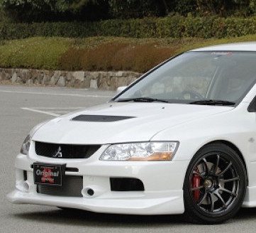 Voltex Front Half Spoiler (Urethane) for 2005-07 Mitsubishi Evo IX [CT9A] EH-1